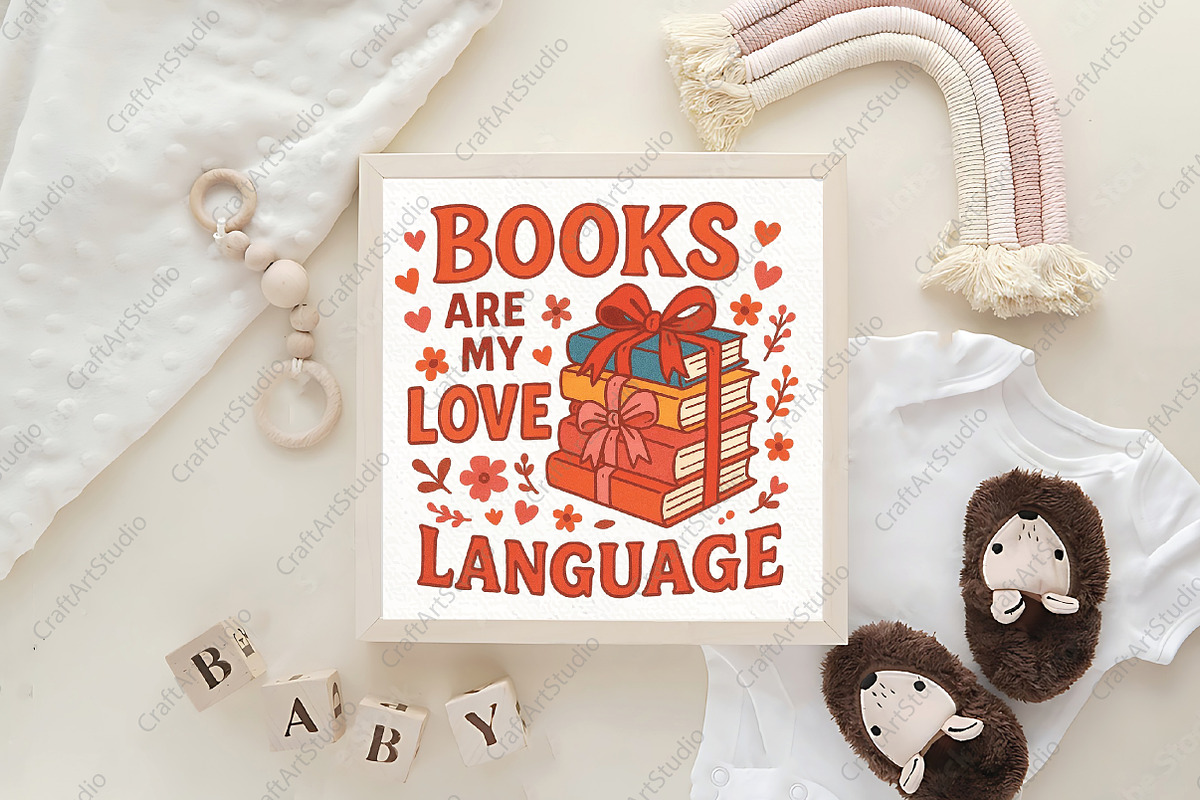 Books Are My Love Language PNG, an Illustration by CraftArtStudio (Photo 4 of 4)