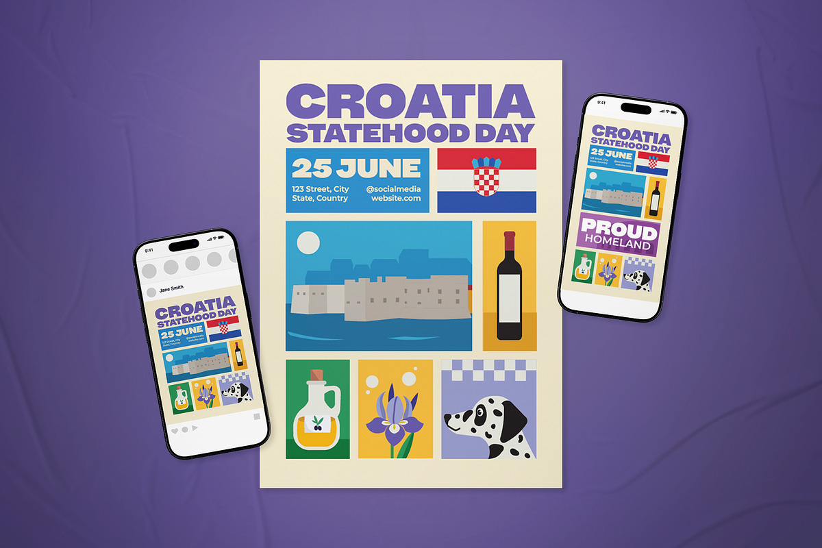 Croatia Statehood Day Flyer Set, a Flyer Template by The Good Store (Photo 1 of 2)