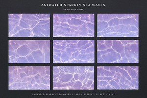 Animated Sparkly Waves Water Texture