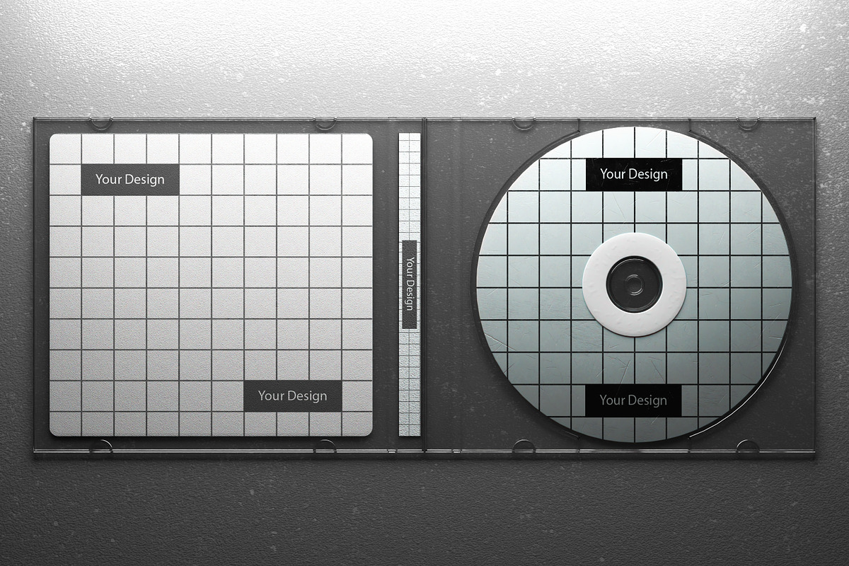 CD Music Cassette Mockup, a Product Mockup by graphicook (Photo 5 of 6)