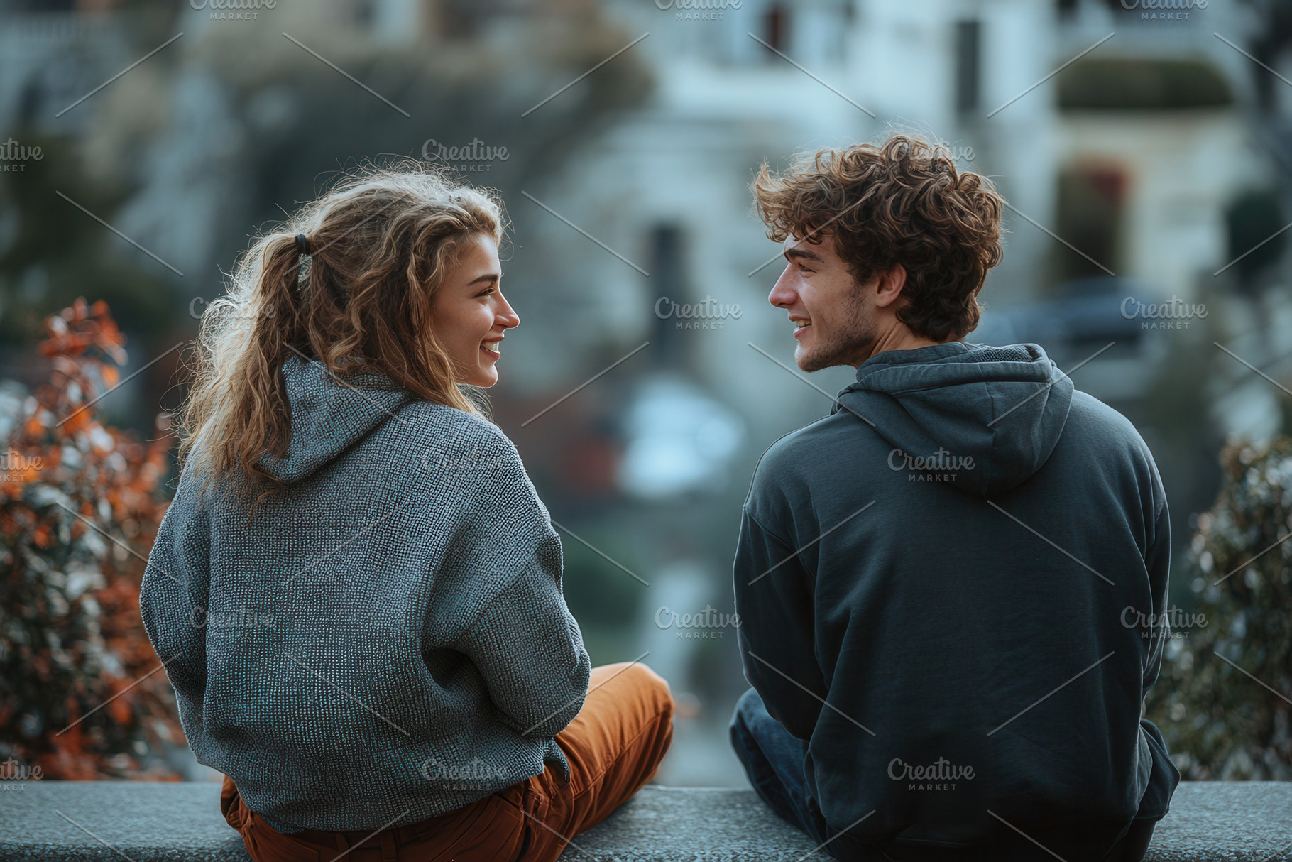 Young couple enjoying a moment toget, a Photo by Tanuart
