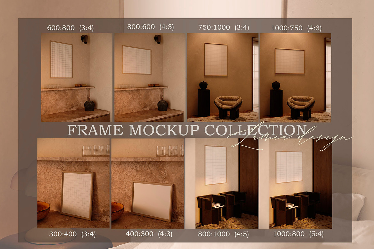 BARCELONA Room Natural FRAME MOCKUP, a Household Mockup by LAMIA DESIGN (Photo 18 of 22)