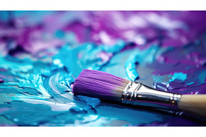 brush purple and blue paint ai, a Background Photo by pikepicture