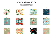 Vintage Holiday Digital Paper, a Pattern Graphic by Chromolume Studio (Thumbnail 2 of 28)