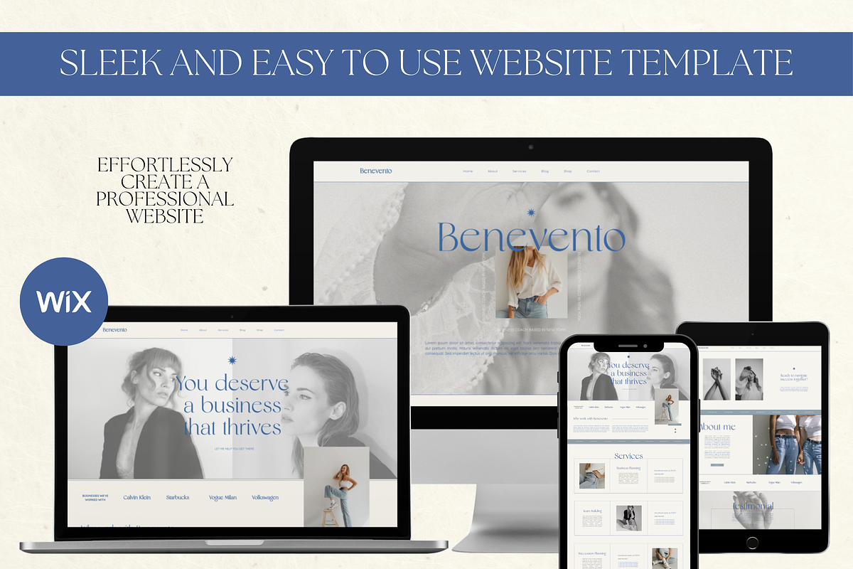Wix Website Template Small Business, a Wix Template by Branding Babe Co. (Photo 2 of 10)