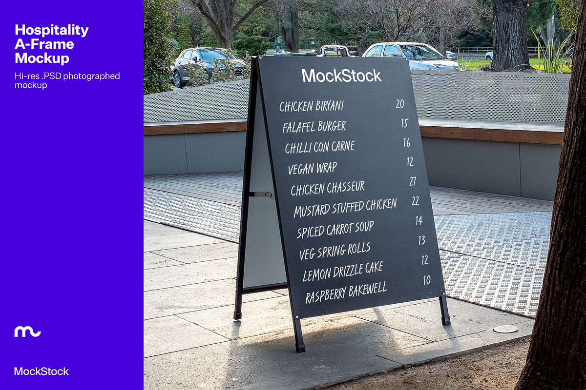 Hospitality A-Frame Mockup, a Product Mockup by mockstock (Photo 1 of 2)