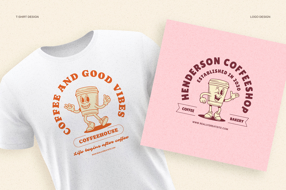 Coffee Cup Cartoon Mascot Character, a Food Illustration by Vasya Kobelev (Photo 7 of 8)