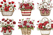 Whimsical Spring Flower Basket, an Illustration by Designking (Thumbnail 2 of 5)