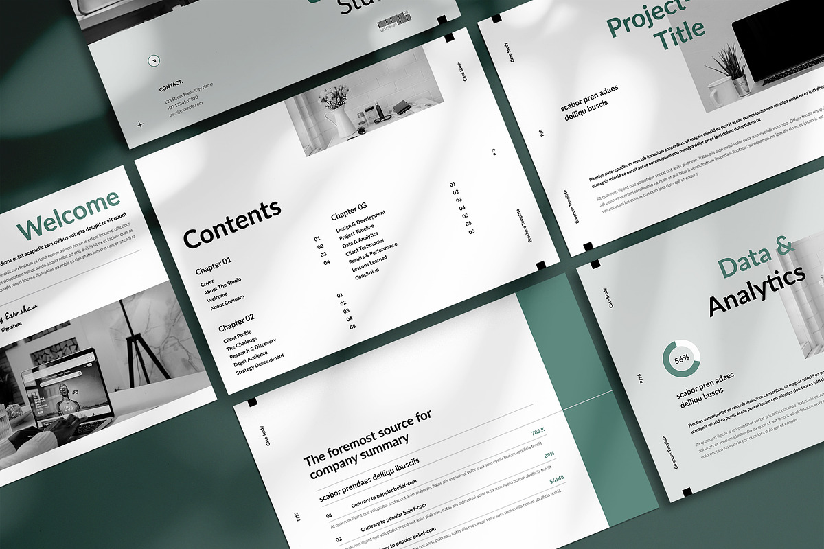 Case Study Landscape, Canva Template, a Brochure Template by TemplateFolio-Shop (Photo 2 of 15)