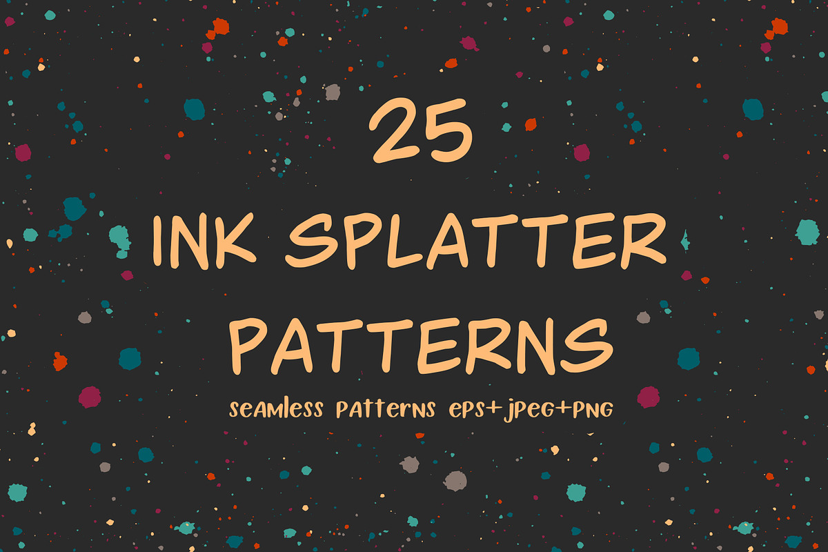 25 Ink Splatter Patterns, a Pattern Graphic by Artemisia_Art (Photo 1 of 7)