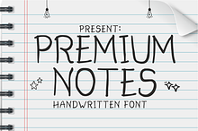 Premium Notes - Handwritten Font