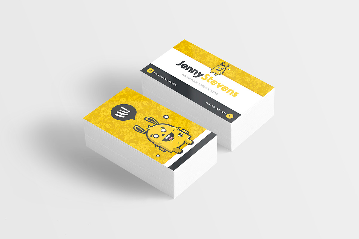 Cute Monsters Business Card Bundle, a Business Card Template by Odin_Design (Photo 7 of 12)