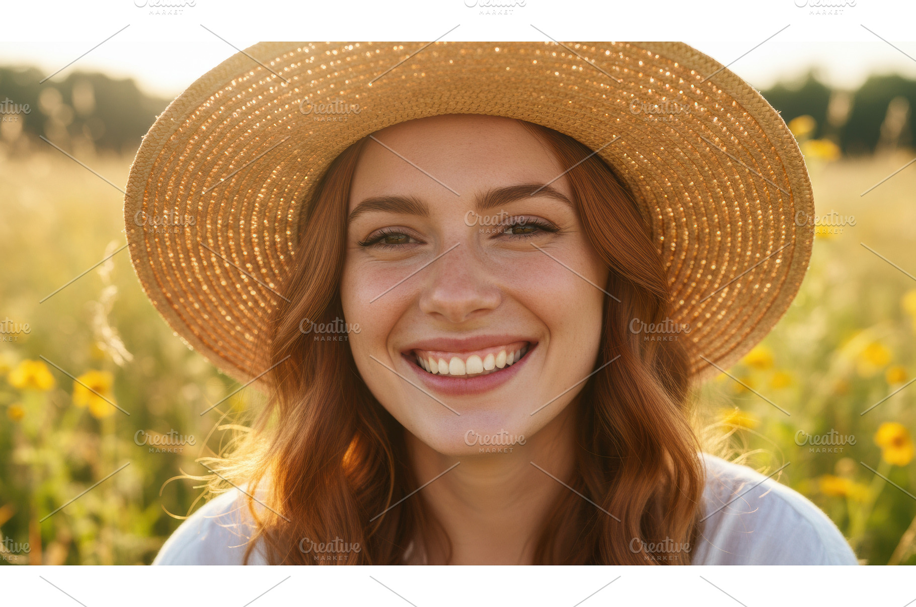 Young woman with wide, cheerful, a Nature Photo by Igor Tichonow