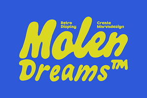 Molen Dream - Display Retro, a Handwritten Font by Marvadesign