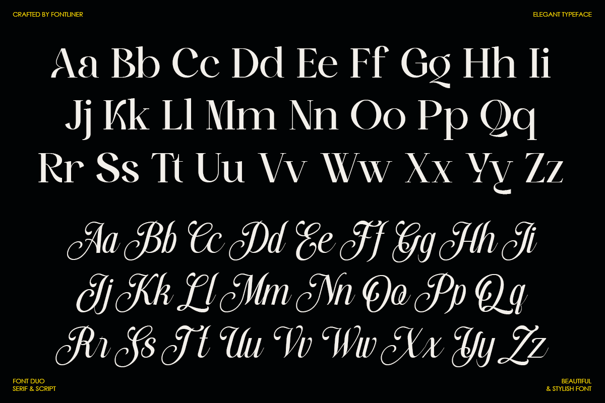 Stylish Harmony - Duo Luxury Font, a Serif Font by Font Liner (Photo 9 of 10)