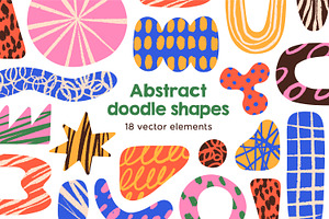 Trendy abstract doodle shapes set, an Object Illustration by Good Studio