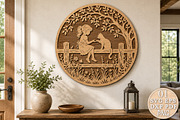 Girl & Cat Laser Cut SVG, an Object Graphic by Rose Art (Thumbnail 1 of 3)