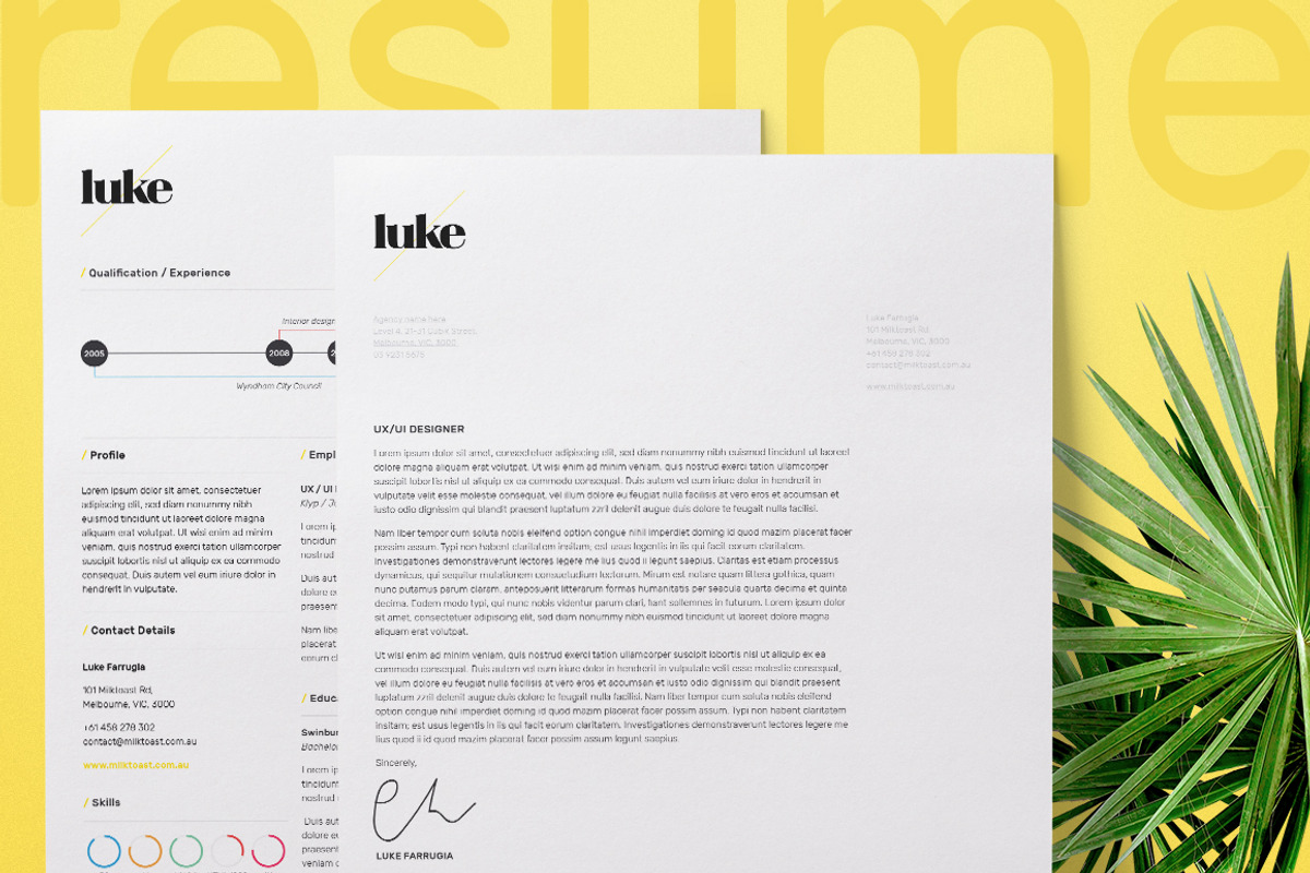 Single Page Resume/CV, a Resume Template by Milktoast (Photo 4 of 4)