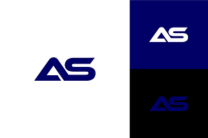 Logo Letter AS Simple Minimalist