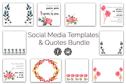 Botanical Watercolor FB/IG Bundle, a Social Media Template by Andrea Schrag Designs (Thumbnail 1 of 5)