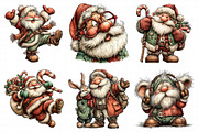 Whimsical Santa Clipart, an Illustration by Daily.Designs (Thumbnail 3 of 5)