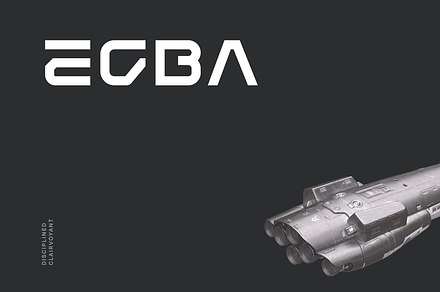 Egba Futuristic Tech Font, a Font by baqoos