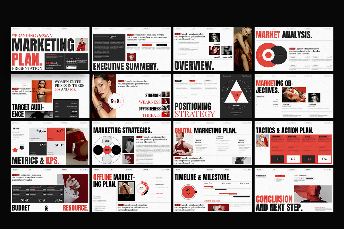 HUGE | Marketing Plan Template, a Presentation Template by TemplateFolio-Shop (Photo 10 of 10)