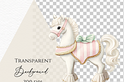 Carousel watercolor horses clipart, a Decorative Illustration by Invite to Clipart (Thumbnail 5 of 6)