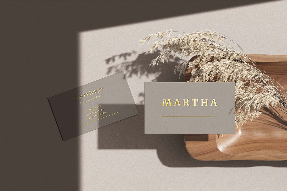 Martha || Business Card Mockup, a Product Mockup by JafarNation (Photo 5 of 6)