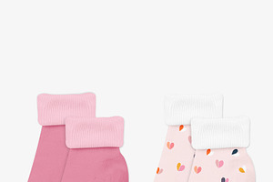 Non-slip Baby Socks Mock-ups Set