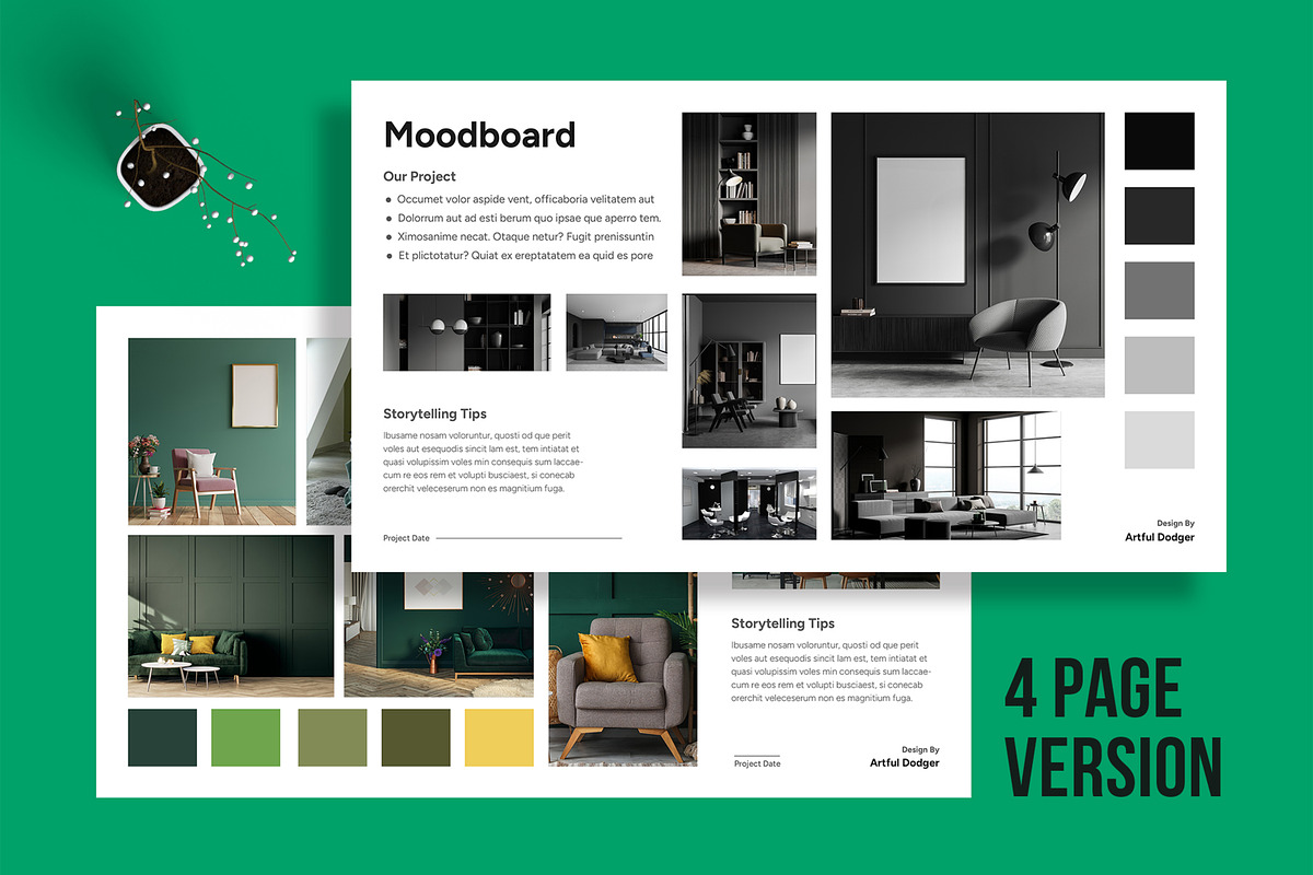 Minimalist Interior Design Moodboard, an UI Kit Template by MightyDesign (Photo 1 of 8)