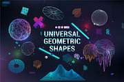 Modern 3D geometric shapes, a Technology Illustration by SergeyBitos (Thumbnail 1 of 4)