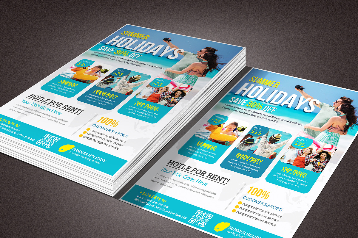 Summer Holidays Flyer, a Flyer Template by TheGraphicsWorld (Photo 2 of 3)