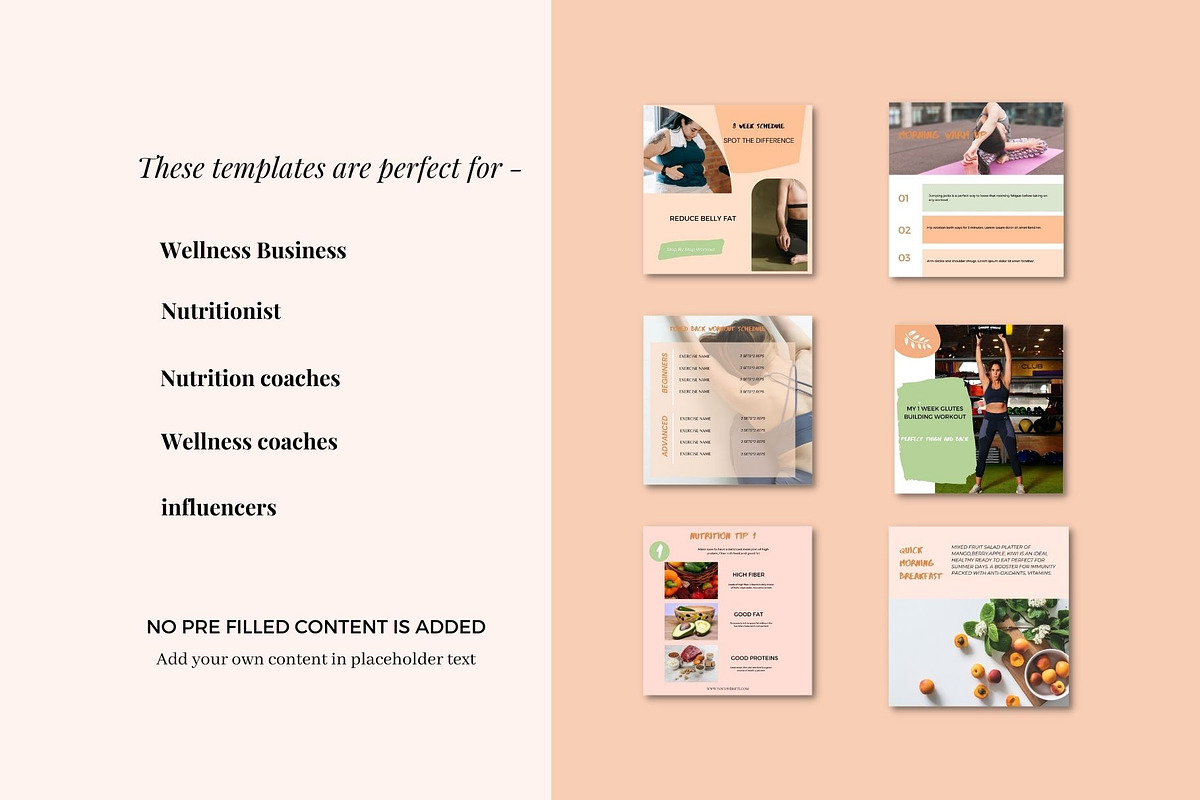 Nutrition Instagram Templates Health, a Social Media Template by Deepa Template Studio (Photo 5 of 12)