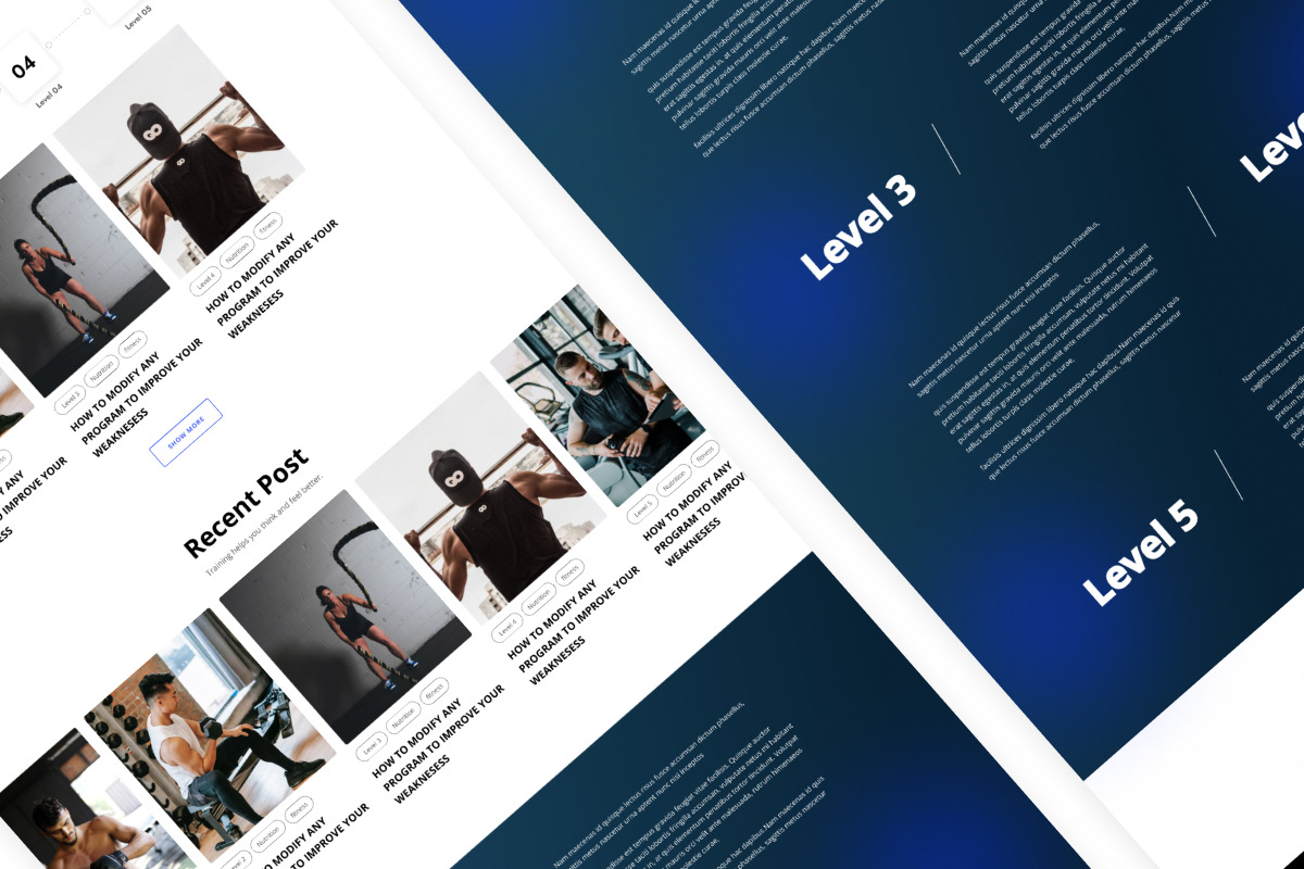 Biohack - Gym & Fitness Figma Templa, an UI Kit Template by ArtGalaxy (Photo 2 of 3)