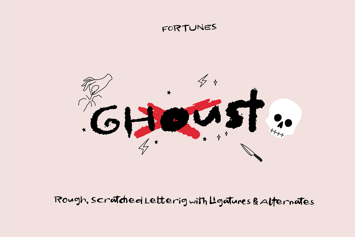 Ghoust Handwritten, a Handwritten Font by Fortunes Co (Photo 1 of 12)