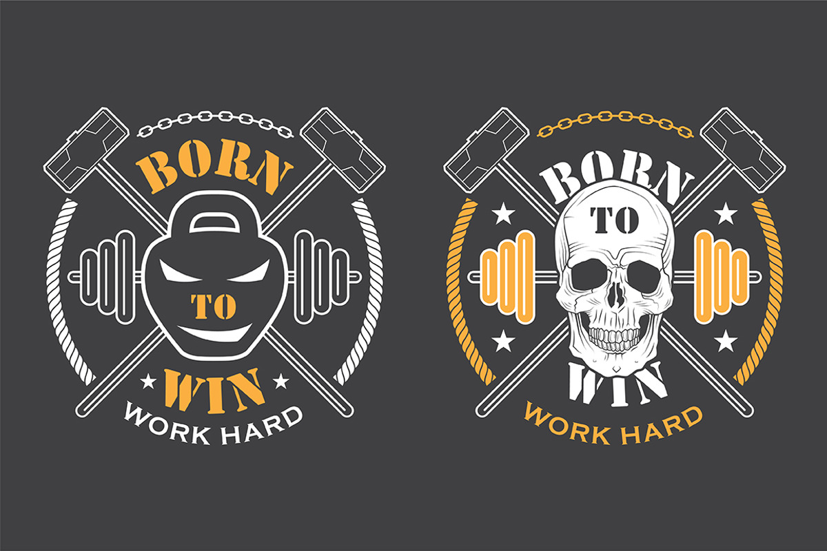 Workout and Fitness emblems set, an Icon by valeri_si (Photo 1 of 2)