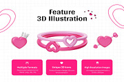 Valentine Love 3D Icon, an Environmental 3D Model by Lumina_ui_ux202 (Thumbnail 2 of 6)