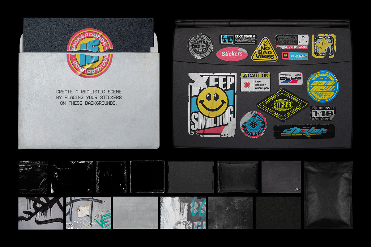 Peeled Paper Stickers, a Product Mockup by FLYERWRK (Photo 9 of 13)