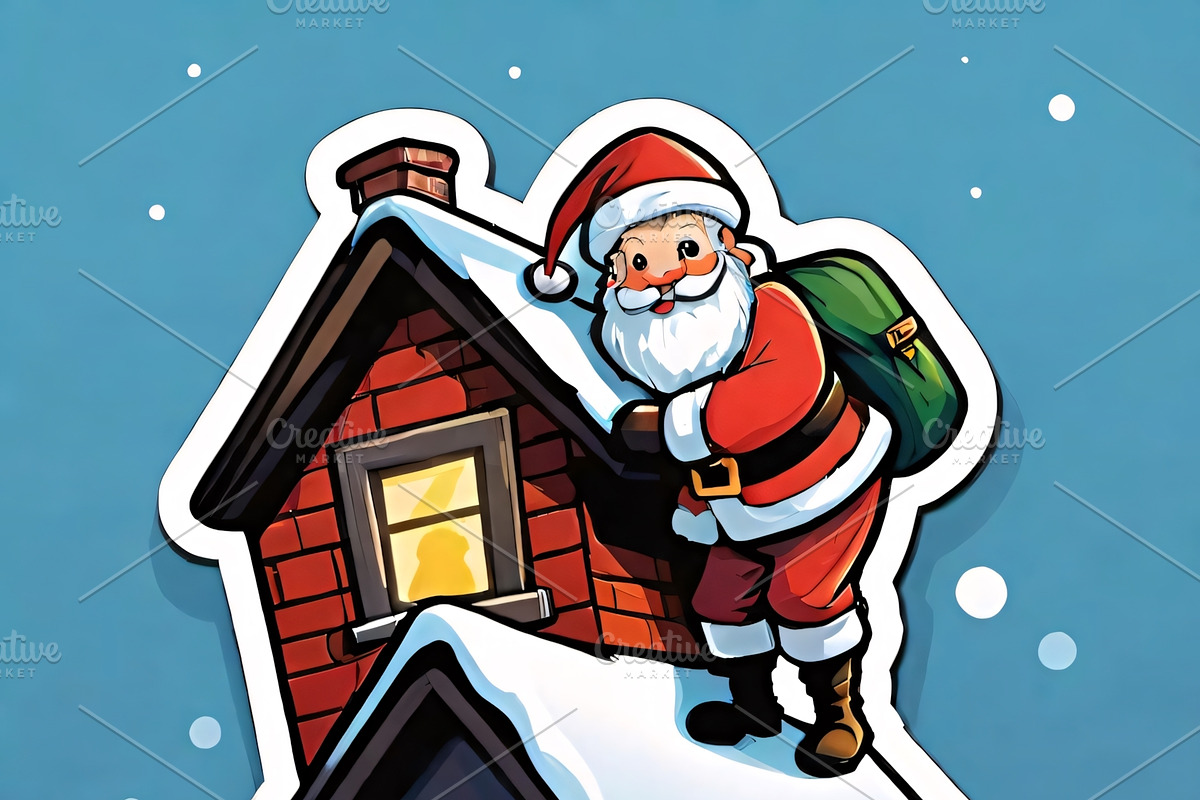 Santa Claus Christmas Scenes, an Illustration by ETARA by Mea Hau (Photo 4 of 9)