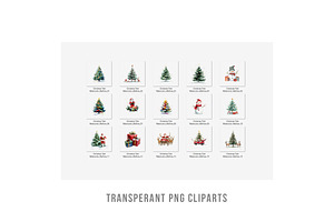 Watercolor Christmas Clipart Set