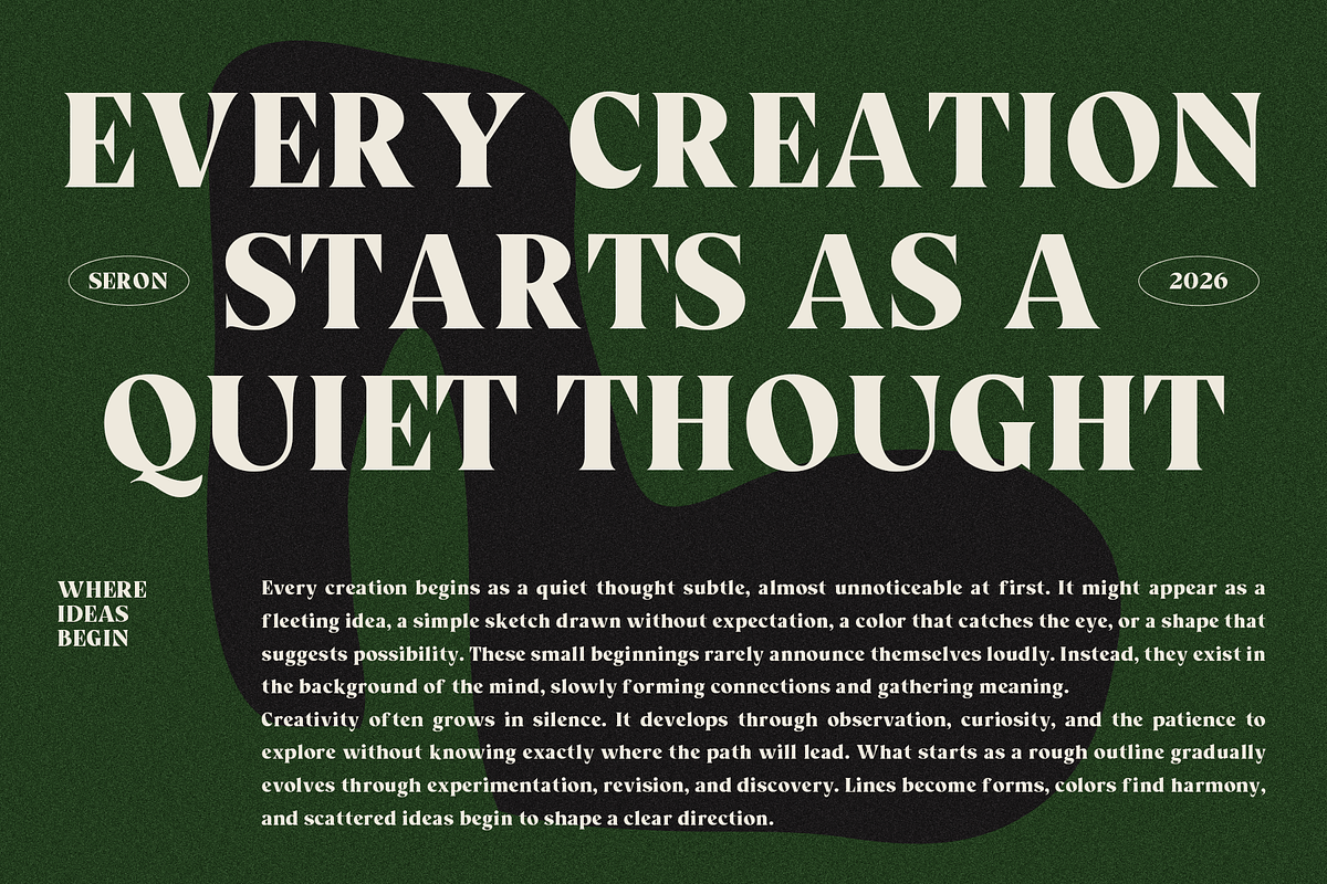 Seron - Bold Display Serif Font, a Serif Font by Indotype Foundry (Photo 6 of 10)