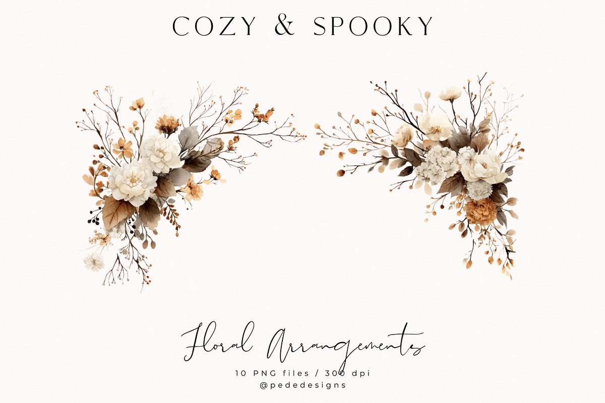 Cozy & Spooky Collection, a Seasonal Illustration by PeDe Designs (Photo 13 of 30)
