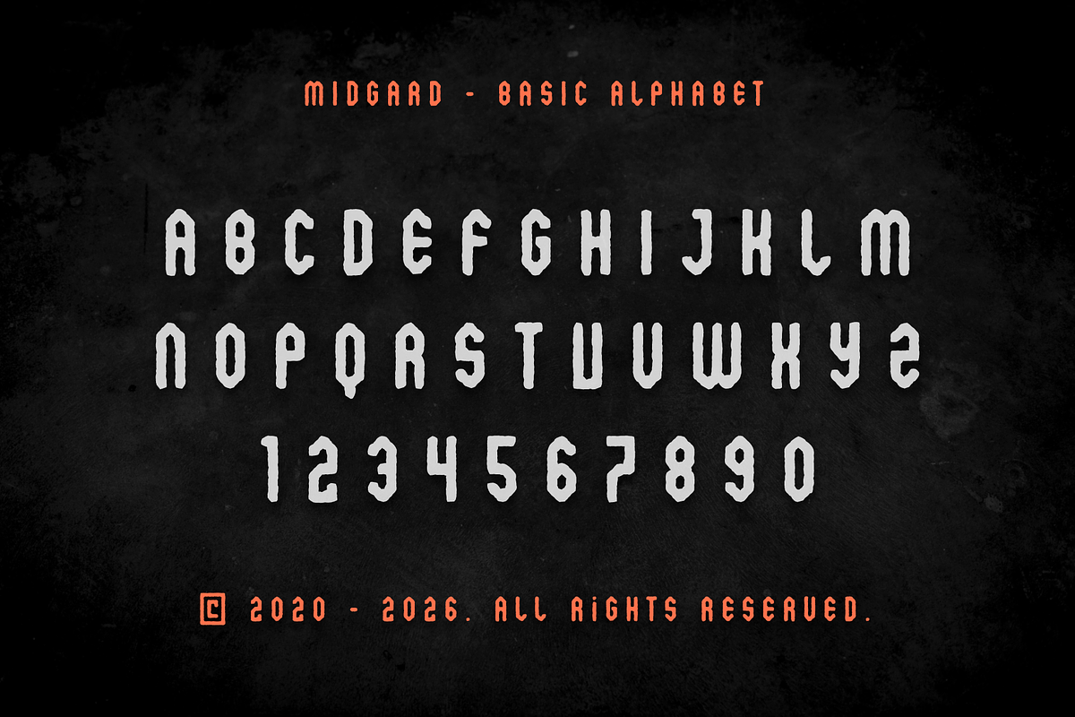Midgard Eroded Display Typeface, a Sans Serif Font by alpercakici (Photo 5 of 12)
