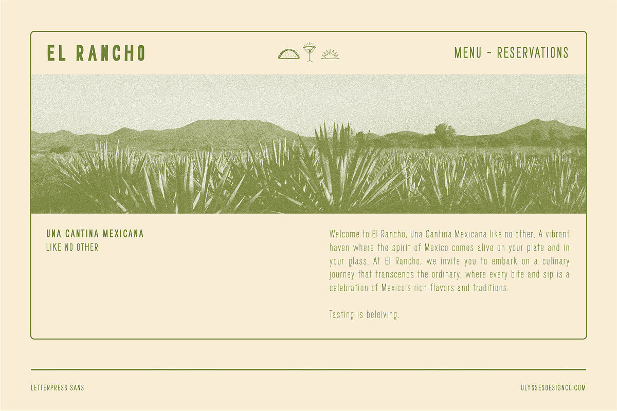 Letterpress Sans, a Sans Serif Font by Ulysses Design Co (Photo 6 of 20)