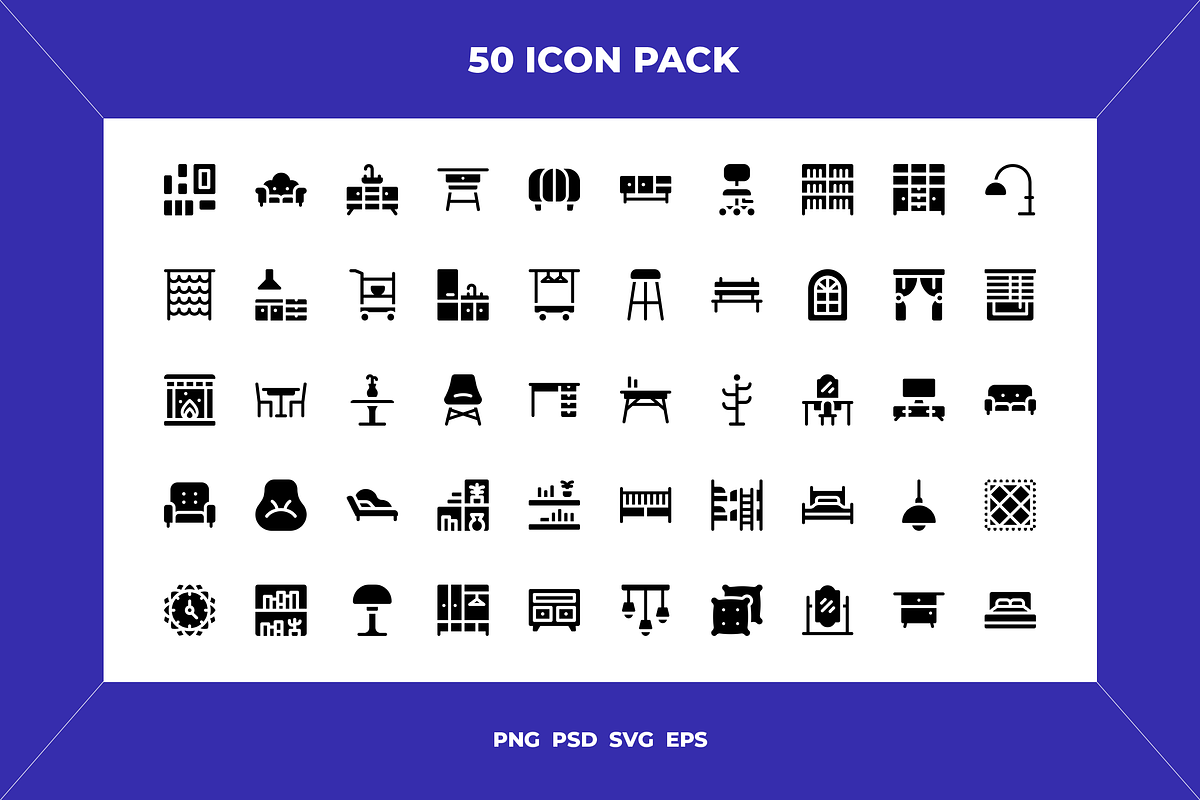 Furniture icons, an Outline Icon by Wencory (Photo 1 of 2)