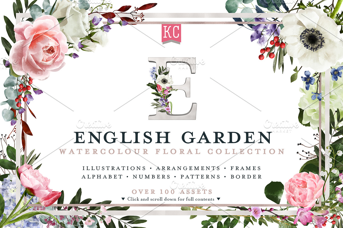 English Garden Watercolour florals, a Decorative Illustration by Katy Clemmans (Photo 13 of 13)