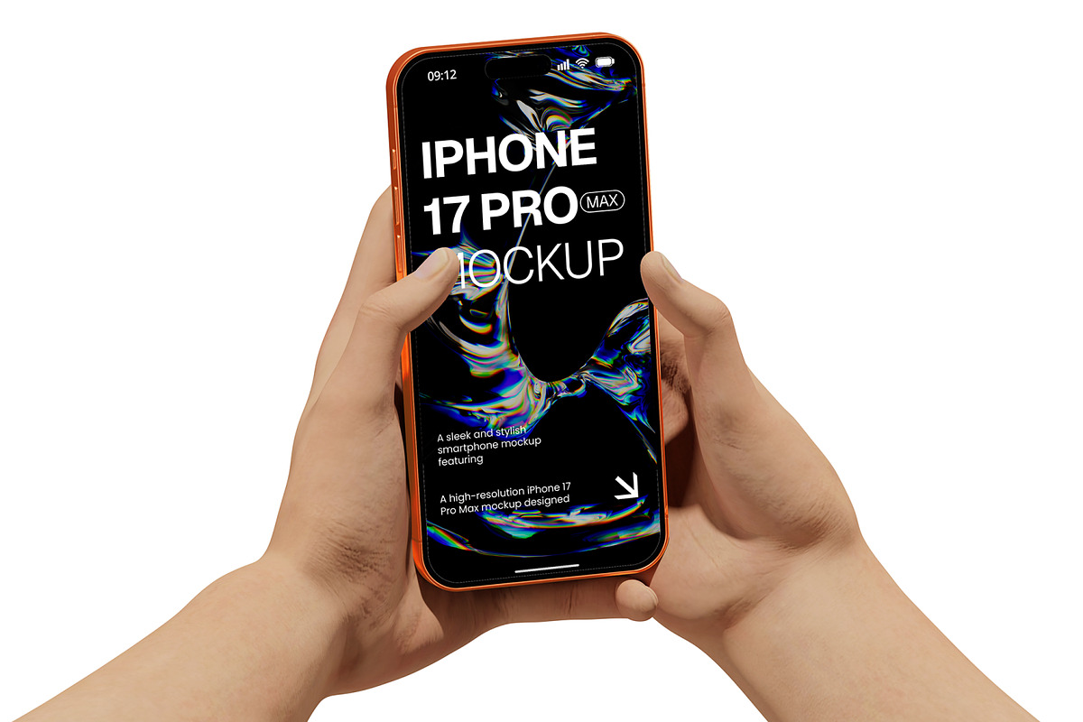 Holding iPhone 17 Pro Max Mockup, an iPhone Mockup by Permadi Creative (Photo 2 of 4)