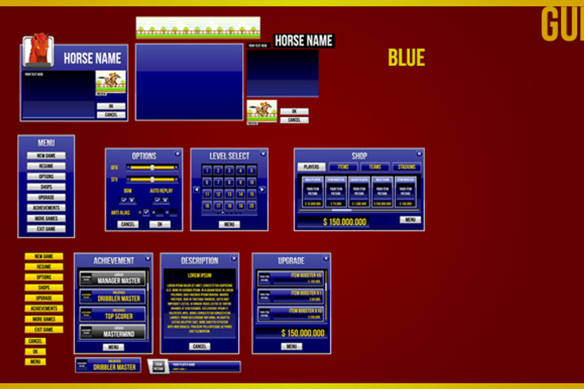 Horse Racing Game Assets, an Illustration by erkoudesign (Photo 17 of 18)
