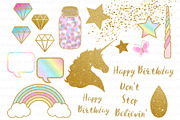 Magical Unicorns, Einhorn, Gold, an Illustration by Mia's Graphic Design (Thumbnail 7 of 11)